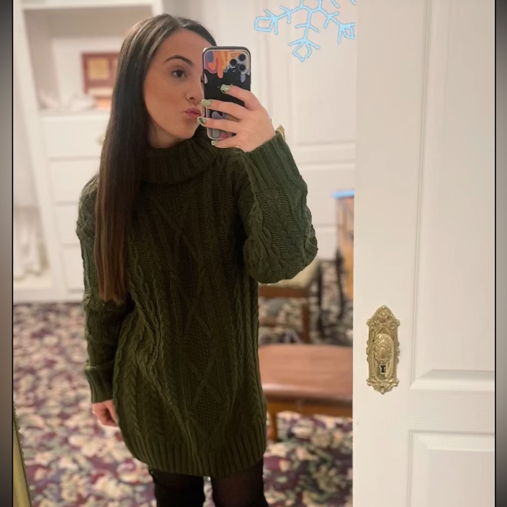 Green Sweater Dress